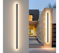 K-Bright Outdoor Wall Light, 45W Long Wall Light Villa Wall Light IP65 Waterproof for Gardens, Terraces, Bedrooms, Living Room Indoor Wall Light (Anthracite, 150CM)
