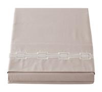 K by Kelly Hoppen 400TC Flat Sheet With Embroidery SILVER GREY KING SIZE
