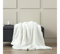 K by Kelly Hoppen Luxury Faux Fur Throw SILVER GREY