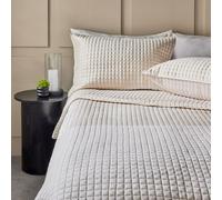 K by Kelly Hoppen Quilted Bedspread and Set of 2 Decorative Pillowc... CHARCOAL DOUBLE