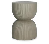 K by Kelly Hoppen Ribbed Indoor Outdoor Pedestal Table BLACK