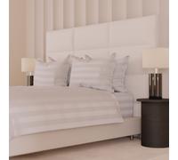 K by Kelly Hoppen Stripe Embossed 500TC 6pc Duvet Set SILVER GREY SINGLE