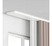k Ceiling Mount Silent Heavy Duty Aluminum Sliding Rail 0.66.8m Adjustable Room Divider for Living Room & Bedroom White 1.9m (6.2ft)
