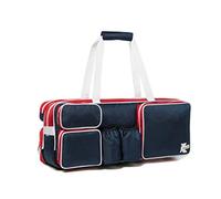 K-Cliffs Tennis Racket Bag | Deluxe Ballistic Nylon Travel Duffel | Shoe Compartment Red White Blue