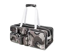 K-Cliffs Tennis Racket Bag | Deluxe Ballistic Nylon Travel Duffel | Shoe Compartment Snow Camo White Black