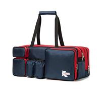 K-Cliffs Tennis Racket Bag | Deluxe Ballistic Nylon Travel Tournament Duffel | Shoe Compartment Red Blue Black