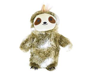 K Collection 3D Novelty Hot Water Bottle with Removable Cover - Sloth Design - Soft Plush Cover - Premium Natural Rubber