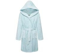 K Collection Boys Girls 100% Breathable Combed Cotton Luxurious Bath Robe Hooded Towelling Gown Soft Terry Towel Housecoat (7-8, Aquamarine)
