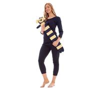 K Collection Bumblebee Extra Long 2L Hot Water Bottle And Cover Black/beige (One Size)