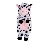K Collection Cow 3D 750Ml Hot Water Bottle And Cover White/black (One Size)