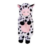 K Collection Cow 3D 750Ml Hot Water Bottle And Cover White/black (One Size)