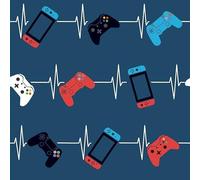 K Collection Gamer For Life Heartbeat Wallpaper K Collection Multicolor