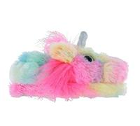 K Collection Girls/Ladies Novelty Soft 3D Rainbow Unicorn Plush Slippers Sizes 9-2 Kids / 3-8 Ladies Mini Me Mother Daughter Matching Gift
