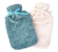 K Collection Heart 2L Hot Water Bottle And Cover (Pack of 2) TC515
