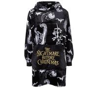 K Collection Ladies Ex Store Oversized Hoodies - Wearable Fleece Lounger - Loungewear Nightwear - Assorted Designs - Sizes S M L (Nightmare Black, Medium)