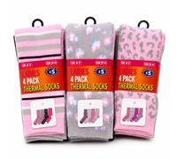 K Collection Ladies Thermal Socks 12 Pairs - Soft Pastel Colours - Warm Winter Brushed Socks for Women UK 4-7 (EUR 37-41) Assorted Designs