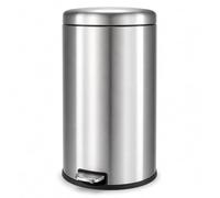 K Collection Large 30L Soft Close Pedal Bin - Brushed Stainless Steel Kitchen Bin with Removable Inner Bucket - Fingerprint-Resistant Finish & Non-Slip Base - 30 Litre Family Kitchen Rubbish Bin