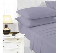 K Collection Percale Percale Fitted Sheet Grey (Single)