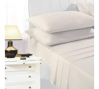 K Collection Percale Percale Fitted Sheet in Cream | Size: Super King K Collection Cream Super King
