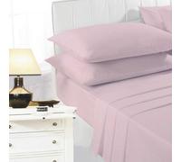 K Collection Percale Percale Fitted Sheet Pink (King)