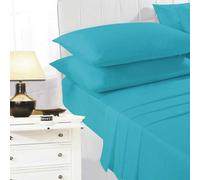 K Collection Percale Percale Fitted Sheet Teal (Single)