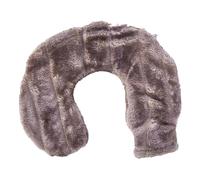 K Collection Plain 1.1L Fluffy Neck & Shoulder Hot Water Bottle Charcoal (One Size)