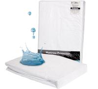 K Collection Premium Quality Terry Towelling Waterproof Mattress Protector - Double Size (140x200+30cm) - 30cm Deep Skirt - Hypoallergenic & Non-Allergenic Protection