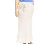 K Collection Women's Ex Store Linen Blend Maxi Skirt in Cream | Size: 16 K Collection Cream 16