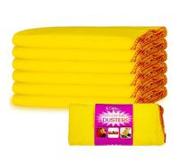 K Collection XL Yellow Dusters - 100% Cotton, Lint-Free & Reusable - Extra Large Jumbo Cleaning Cloths (40x50cm) - Multipurpose for Car, Home, Polishing & Dusting - 6 Pack