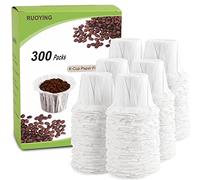 K cup Coffee Paper Filters with Lid Disposable for Reusable K Cups, Disposable Keurig K Cup Filters, Fits All Keurig Single Serve Filter Brands (300, NO Lid)