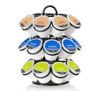 K Cup Holder, Keurig Pod Holder K Cup Organizer, ZECENN Coffee Pod Carousel for K-cup Coffee Pods Storage Rack Compatible with Keurig Pods and Dolce Gusto, Sturdy Metal, No Assembly Required -Black