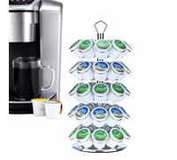 K cup Holder Storage Coffee Capsules Pod Holder Carousel 5 Tier Compatible with 45 K-Cup Pods