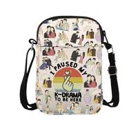 K Drama Messenger Bag For Korean TV Show Fans I Paused My KDrama To Be Here K Drama Cross Body Bag Korean Lover Gift (KDrama CB)