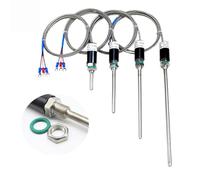 K/E Type Thermocouple Temperature Rod PT100 Sensor M12 Temperature Control 1Pcs(PT100 3.0M,150mm)