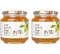 K-Eats Traditional Korean Citron Tea in Jar 580g (Pack of 2)