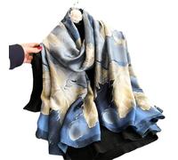 K-Elewon Silk Scarf Head scarf Fashion Scarves Long Lightweight Sunscreen Shawls for Women, H16, One Size