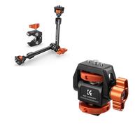 K&F CONCEPT 11" Magic Arm Super Clamp Kit with 1/4" 3/8" Screw, Compatible with DJI Osmo GoPro Hero Insta360, Camera Monitor Mount with Cold Shoe for 5" & 7" Field Monitor DSLR Action Camera
