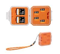 K&F CONCEPT 12 Slots Memory Card Case, Removable Card Slots, Water-Resistant and Anti-Shock Transparent Card Holder Storage Box for 8 Micro SD TF Cards, 2 SD Cards and 2 CFA Cards
