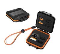 K&F CONCEPT 12 Slots Slim Memory Card Case, Water-Resistant SD Card Holder, Anti-Shock Storage Box for 4 SD SDXC SDHC Cards and 8 Micro SD SDXC SDHC TF Cards