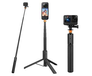 K&F CONCEPT 120cm Action Camera Tripod Selfie Stick, Invisible Extendable Portable Grip, Selfie Stick Tripod Compatible with Go Pro Hero 13 12 11 10 9 8, DJI Osmo Action 5 Pro 4 3, Insta360 x5/GO 3S
