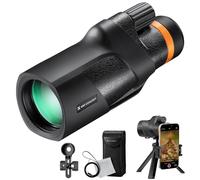 K&F Concept 12X50 IP68 Waterproof HD Monocular,Monoculars Telescope for Adults with Smartphone Holder & Tripod, BAK4 Prism & FMC Len for Bird Watching Hiking Hunting Camping Travelling, Black