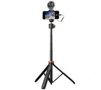 K&F CONCEPT 156cm/61" Auto-Pop Open Selfie Stick Tripod for Phone