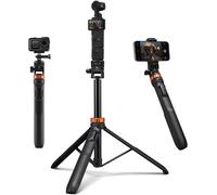 K&F CONCEPT 175cm Phone Selfie Stick Tripod for iPhone 17/16/15, GoPro Hero, DJI