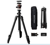 K&F CONCEPT 178cm/70" Compact Camera Tripod, Lightweight Travel Tripod 1270G NEW