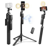 K&F CONCEPT 180 cm Face Tracking Tripod for iPhone/Android with 2 Lights