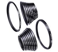K&F CONCEPT 18pcs Camera Lens Filter Step Up/Down Adapter Ring Set 37-82mm 82-37mm for DSLR Camera Lens