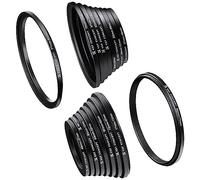 K&F Concept 18PCS Lens Filter Stepping UP and Down Adapter Set 37 49 52 55 58 62 67 72 77 82mm 9PCS Step-Up Rings+9PCS Step-Down Rings 49-52 55-58 58-62 67-72 72-77 77-82 62-58 55-52 82-77