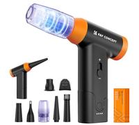 K&F CONCEPT 2-in-1 Compressed Air Duster PC Cleaner, 150000RPM Air Blower, Electric air Dusters, Speed Adjustable Rechargeable Reusable Compressed Air Blaster for Laptop Computers Keyboard