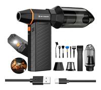 K&F Concept 2-in-1 Magnetic Compressed Air Duster, Electric Air Duster|300000RPM Vacuum Cleaner|3 Gear|Super Wind Power|Rechargeable Brushless Motor|for Computer, Keyboard, Car, Home,Outdoor Cleaning
