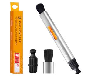 K&F CONCEPT 2-in-1 Multifunctional Lens Cleaning Pen, Replaceable Lens Pen with Brush & Carbon Head, Lens Cleaner Kit Compatible with Canon Nikon Pentax Sony DSLR Cameras Cleaning
